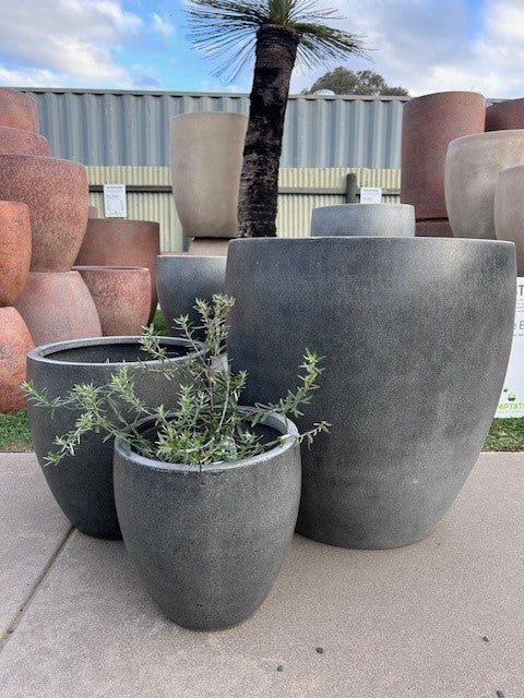 MONTAGUE EGG POT [SZ:MEDIUM CL:DARK GREY]
