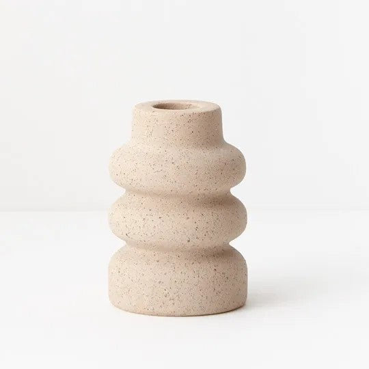 CANDLE HOLDER ALESSIA - ALMOND